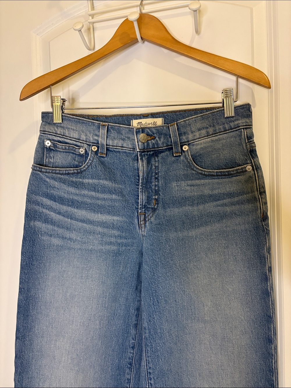 Madewell The Perfect Vintage Mid-Rise Wide-Leg Jean Almanza Wash Blue Size 27 - Picture 5 of 15